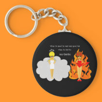 Devil and Angel Keychain