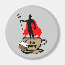 Devil anti tea party fridge magnets