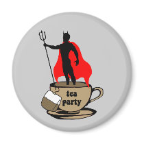 Devil anti tea party fridge magnets