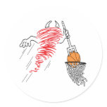 Devil-Ball,Red Round Sticker