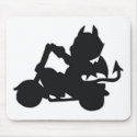 Devil Biker Mousepad by LaughingPug Devil Biker Mousepad