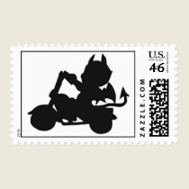 Devil Biker Stamp