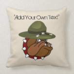 Devil Bull Dog (Add Your Own Text) Pillows