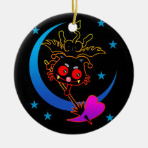 Devil cat2 christmas tree ornaments