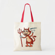 Devil Cat Canvas Bag