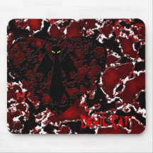 Devil Cat Mouse Pad