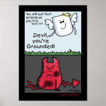 Devil Character Grounded-Devil and Angel Print