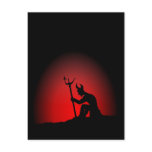 Devil Contemplating Postcards