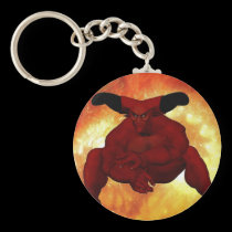 devil crouching keychain keychains