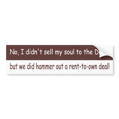 Devil Deal Bumper Stickers by TheYankeeDingo