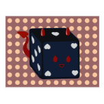 Devil Dice with Hearts Post Cards