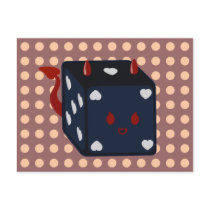 Devil Dice with Hearts postcards by sugaroverkill Devil Dice with Hearts postcards