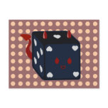 Devil Dice with Hearts Post Cards