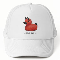 Devil Duck White Cap hats