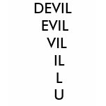 DEVIL EVIL  VIL   IL   L   U t-shirts