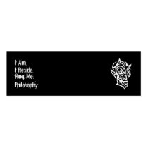Devil Face Profile Card business cards