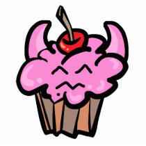 Devil Food Cupcake photo sculptures by cupcakewear Devil Food Cupcake photo sculptures