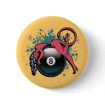 Devil Girl 8-Ball Buttons