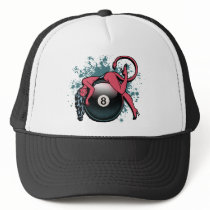 Devil Girl 8-Ball Trucker Hat
