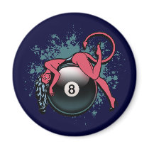 Devil Girl 8-Ball Fridge Magnet