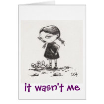 Devil Girl  "it wasn't me" Card