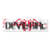 DEVIL GIRL LOGO bumper stickers by devil6girl DEVIL GIRL LOGO bumper stickers