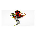 Devil Girl On Tattoo Machine Custom Photo Card