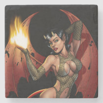 illustration, pinup, devil girl, woman, horns, wings, fire, al rio, demons, tail, [[missing key: type_giftstone_coaste]] with custom graphic design