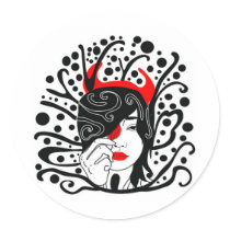 devil girl stickers