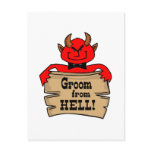 Devil Groom from Hell Favors Postcards