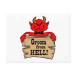 Devil Groom from Hell Favors Postcards