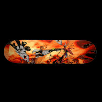 DEVIL GUY IN FLAMES skateboards