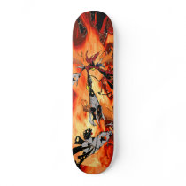 DEVIL GUY IN FLAMES SKATE BOARD DECK