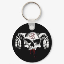 Devil Half Skull keychains by EvilSkull Devil Half Skull keychains