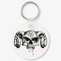 Devil Half Skull keychains by EvilSkull Devil Half Skull keychains