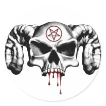 Devil Half Skull stickers