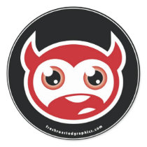 Devil head sticker