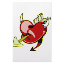 Devil Heart w/ Arrow stationery