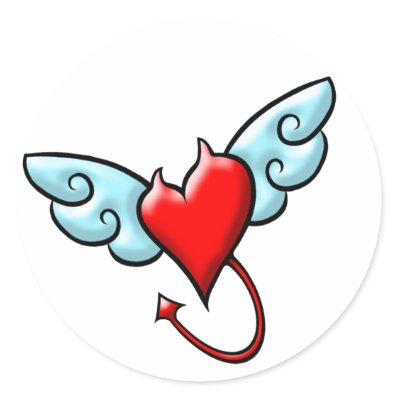 Devil Heart with Wings (Naughty) Sticker by PulseDragon