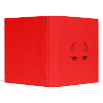 Devil horns and red Eyes customizable 3 Ring Binder