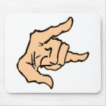 Devil Horns Finger Mousepads