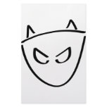 devil icon custom stationery