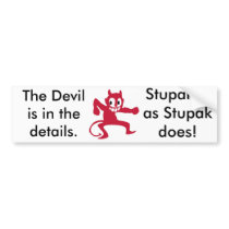 Devil is in the details. bumper sticker