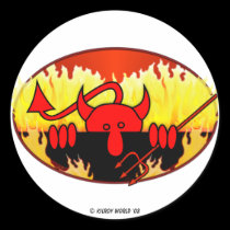 Devil Kilroy Sticker
