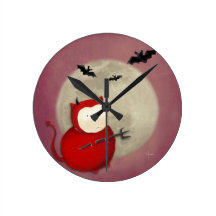 Devil Kitty Wall Clock