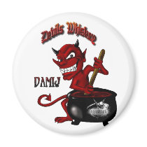 Devil LARGE w-Reaper LOGO - BUTTON magnets