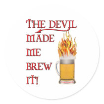 Devil Made Me Brew It - Beer Stickers