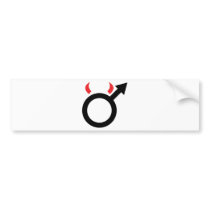devil man icon bumper stickers