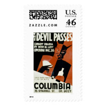 Devil Passes Comedy 1940 WPA Stamp