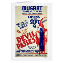 Devil Passes Drama 1936 WPA cards by lc_wpa Devil Passes Drama 1936 WPA cards